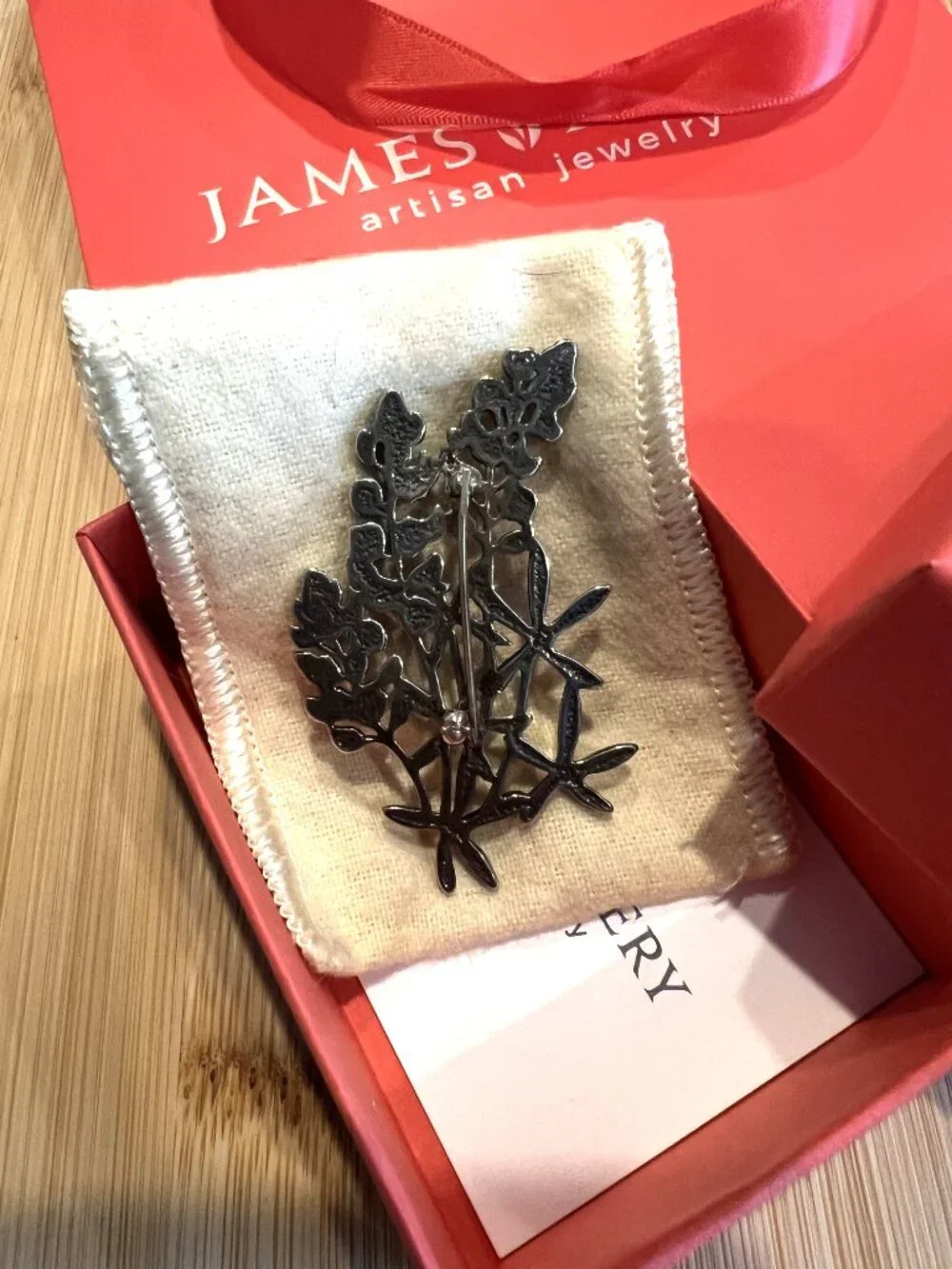 Retired James Avery Bluebonnet Sterling Silver Vintage Brooch Pin
